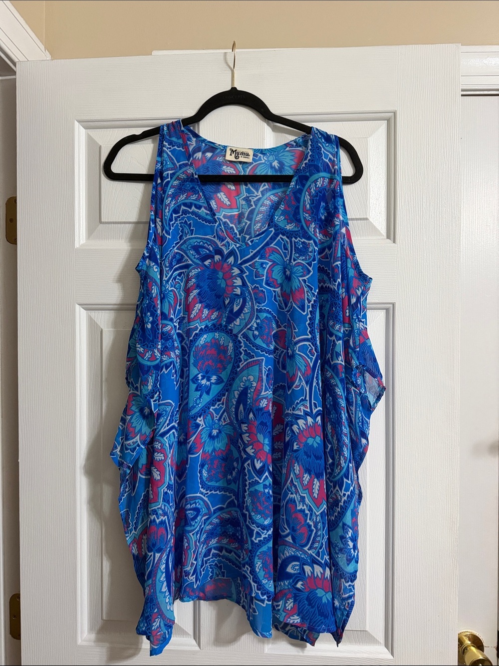 Show Me Your Mumu Blue and Pink Colorful Paisley Peta Boo Tunic Size XS